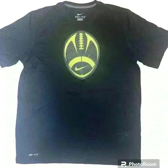 Nike Dri-Fit Football Graphic Short SleeveTee Black Size Large. - Picture 1 of 6